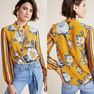 Anthropologie Bl-nk London Breton Peasant Top Size Medium